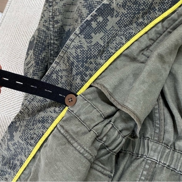 Rebecca Taylor Digital Print Snakeskin Olive Military Jacket Size XS - Picture 7 of 9